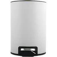 Spirella Poubelle ? P?dale Inox Riku 5l Blanc Mat