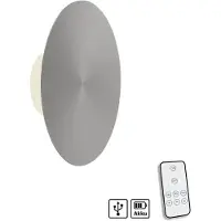 Paul Neuhaus Applique design Akku Puntua Ø 25cm gris