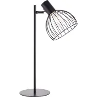 Brilliant Lampe , lampe de table Blacky noire mate, 1 x A60, E27, 40 W, avec interrupteur sur le cordon
