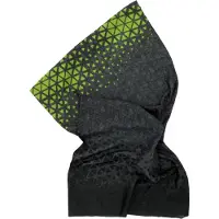Fischer Hommes, Écharpe, foulard multifonction, microfibre, anthracite/vert, Multicolore