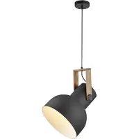 JUST LIGHT Lampe suspendue Cup 2.0 1 lumière noir