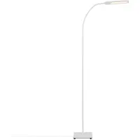 Briloner Lampadaire LED LEUCHTEN SERVO, 8 W, 600 lm, IP20, blanc, métal-plastique, intensité lumineuse variable, CCT, 20,8 x 20,8 x 183 cm