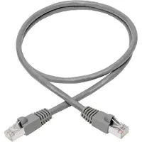 Eaton Cat6a 10G-Certified Snagless Shielded STP Ethernet Cable RJ45m/M PoE Gray 3 ft. 0.91