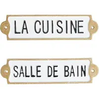 Beliani Décoration Murale Isere Blanc 6 Cm