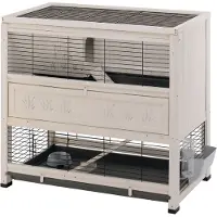 Ferplast Cottage Wooden Rabbit Cage Marron