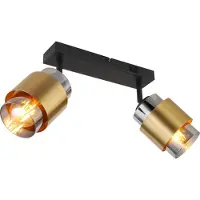 Globo Lighting Projecteur métal noir mat, 2x E27