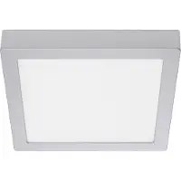 Briloner Lampe LED à poser LEUCHTEN FIRE, 16,5 W, 1600 lm, IP20, chrome mat, métal-plastique, 22,5 x 22,5 x 3,2 cm