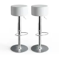 Vicco Tabouret de bar Blanc 33x92cm 2 pièces, Model 31999