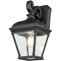 Elstead Lighting Applique d'extérieur Bayview noire 1xE27x60W en aluminium, dimensions : 33,4 x 18 x 22,5 cm, IP44, Elstead