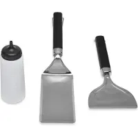 Weber Ensemble de 3 ustensiles pour plancha 6777 Noir et Gris