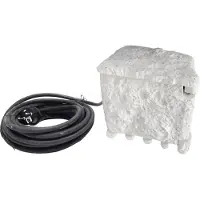 Ubbink - Stondecor - Buitenstekkerdoos D/NL - Sockel mit 4 Elektrizitätsverbindungen - Weiss