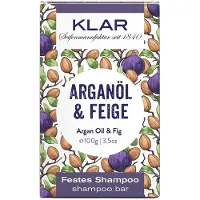 Klar Seifen festes Shampoo Arganöl & Feige 100g (für trockenes Haar)