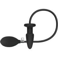EasyToys - plug anal gonflable - silicone noir