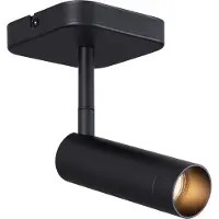 QAZQA Spot de plafond moderne noir rond GU10 35mm rotatif et inclinable - Kate