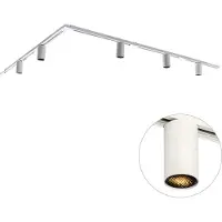 QAZQA Système d'éclairage sur rail moderne avec 5 spots blancs monophasés GU10 35 mm - Iconic Ruby