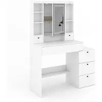 Vicco Coiffeuse Livora Blanc 105.5cm avec miroir LED, Model 53023