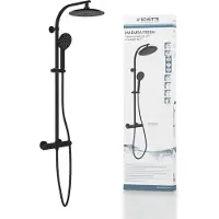 Schutte Ensemble de douche MADURA FRESH Noir mat
