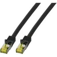Efbe-Schott RJ45 Patchkabel S/FTP,Cat.6A,LSZH,Cat.7 Rohk.,2m,schwarz