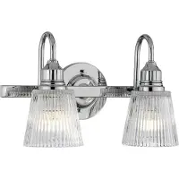 Elstead Lighting Addison LED Applique murale G9 2x Chrome poli Clair IP44 (600 lm)