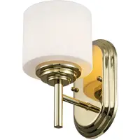Elstead Lighting Applique de salle de bain Malibu en laiton poli, 1xG9x3W, métal, dimensions : 21,6 x 12,9 x 16 cm, IP44, Feiss