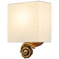 Flambeau Applique décorative Swirl à paillettes dorées, 1xE27x60W, tissu, dimensions : 25,4 x 17,8 x 10,2 cm, IP20,