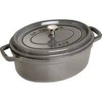 Staub Cocotte en fonte ovale 37cm gris