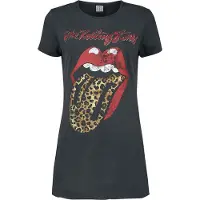 The Rolling Stones Robe courte de - Amplified Collection - Leopard Tongue - S - pour Femme - anthracite - Taille S