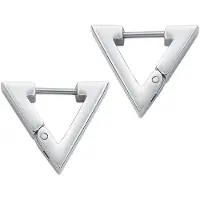 EtNox Boucles d'oreilles de - Boucles D'Oreille Triangular Dangling - pour Femme - couleur argent - Taille Standard
