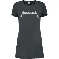 Metallica Robe courte de - Amplified Collection - Logo - S - pour Femme - anthracite - Taille S