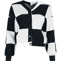 Jawbreaker Gilets & Ponchos de - Big Checker Cardigan - XS - XXL - pour Femme - noir/blanc - Taille S
