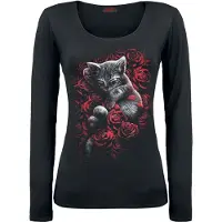 Spiral T-shirt manches longues Gothic de - Bed Of Rose - S - XXL - pour Femme - noir - Taille XL