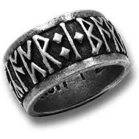 Alchemy Gothic Bague Gothic de - Schriftzeichen - pour Homme - couleur argent - Taille XL
