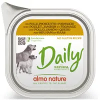 Almo Nature Daily avec poulet, jambon et fromage pâtée pour chien
