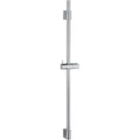 Wenko Barre de douche en acier inoxydable argenté brillant pour douchette à main, 90 cm, modèle Classic -