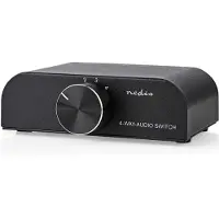 Nedis Commutateur audio analogique | 4 port(s) | Entrée de connexion : 1x 3.5 mm Entrée audio / 3x (2x RCA femelle) | Sortie de connexion : 1x (2x RCA femelle) | Manuel d'instruction | Métal | Anthracite