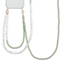 Selencia Ensemble de cordons pour téléphone avec perles et élastiques - Pistache Cream