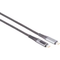 S-Impuls Câble de données USB-C avec charge rapide, affichage de la tension, du courant et de la puissance, compatible PD 3.1, vitesse de 480 Mbit/s - Longueur : 1,0 m
