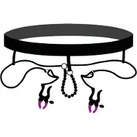 Bad Kitty - Écarteur intime avec culotte - violet-noir (S-L)