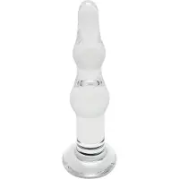 Rimba Dolly - gode ceinture anale ondulé - verre transparent