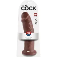 King Cock Godemichet 10 à grande ventouse (25 cm, marron)