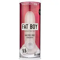Perfect Fit - Fat Boy Micro Rainuré - gaine pénienne (15 cm, blanc)