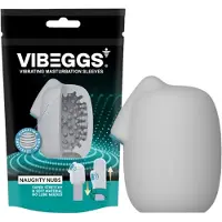 Vibeggs Naughty Nubs - masturbateur œuf vibrant (blanc)