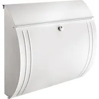 Burg wachter MODENA 857 W boîte aux lettres tôle d'acier blanc (MODENA 857 W) (12.70 x 36 x 33.50 cm)