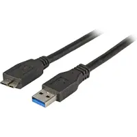 Efbe-Schott Câble de connexion USB3.0 type A mâle vers type Micro B mâle classique noir 1m