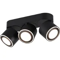 TRIO Projecteur LED noir Taurus 3-lichts