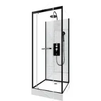 Aurlane Cabine de douche carrée 80x80x230cm à motif carreaux de métro - UNDERGROUND SQUARE 80