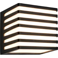 Telefunken Lampe LED murale, protection contre les éclaboussures et la poussière, On/Off, noir, Dimensions: 11 x 11 x 11 cm