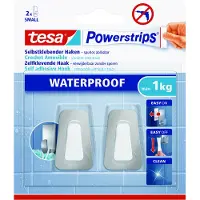 TESA 59783-00000, Intérieur, Crochet pour serviette, Blanc, Métal, Plastique, Bande adhésive, 1 kg