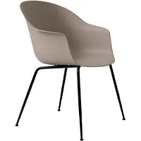 Gubi Bat Dining Chair Non-Upholstéré Conic Base | Black Matt | New Beige