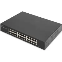 Digitus Switch 24-Port Gigabit, 19" unmanaged schwarz